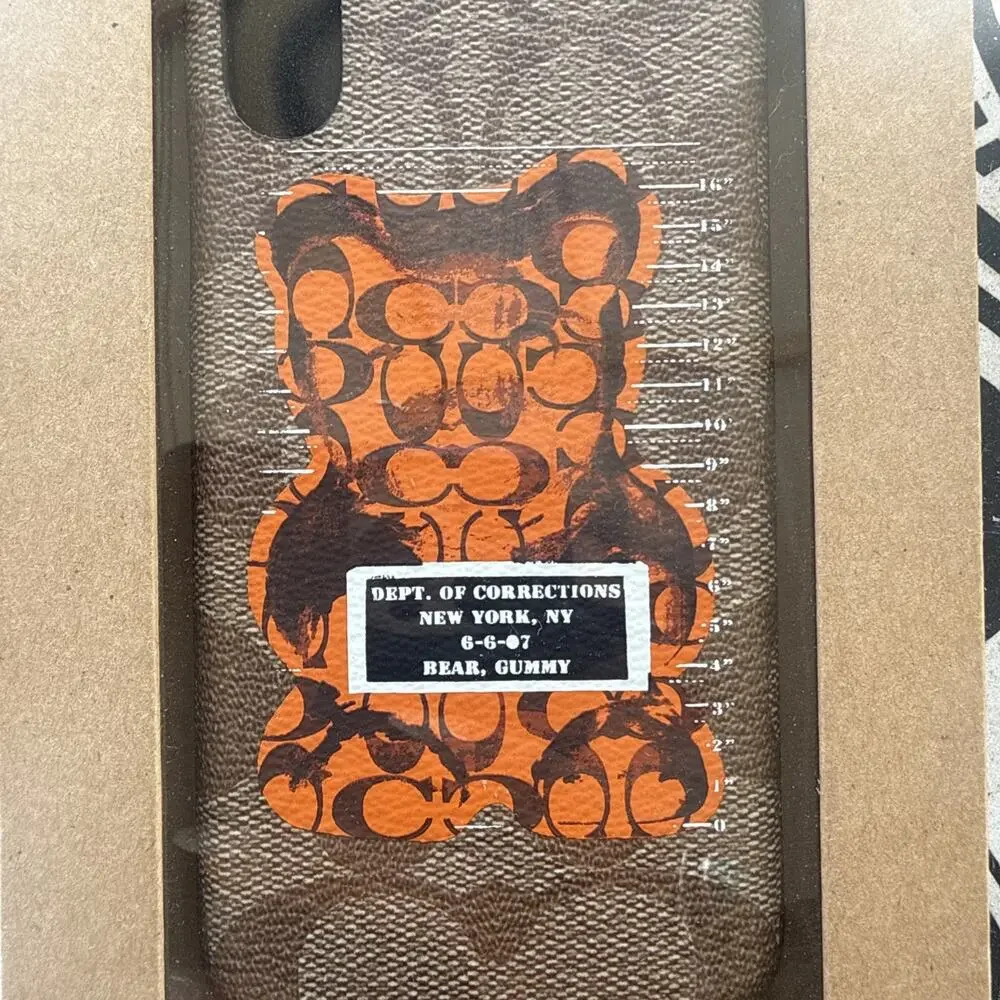COACH Phone Case Brown Monogram with Logo New, Open Box For XS/S iPhones